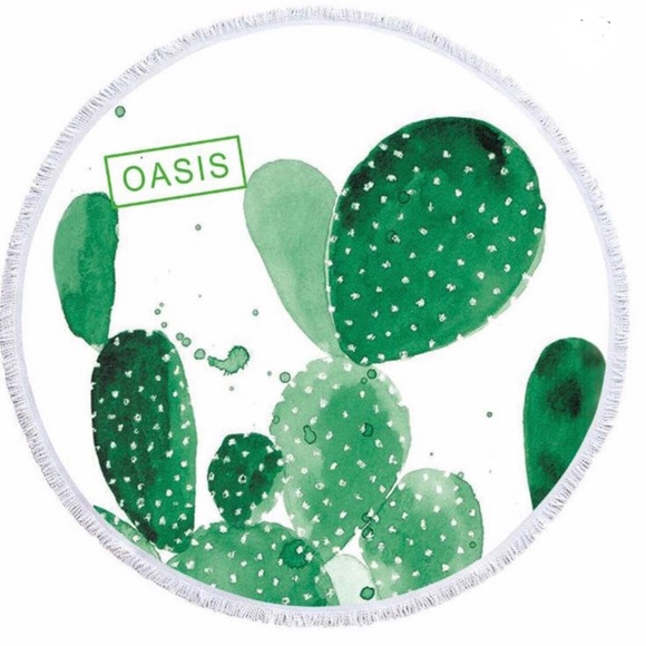 Round Beach Towel with fringe multi-purpose 60 in - Picture 6 of 11